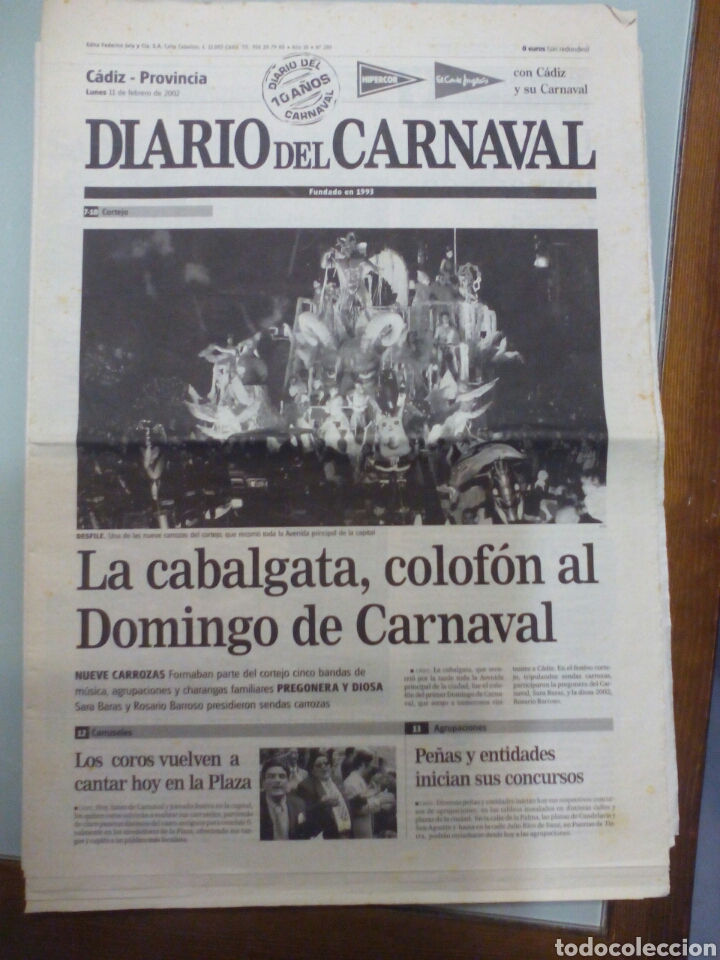 Coleccionismo de Revistas y Peri&oacute;dicos: Diario del Carnaval de C&aacute;diz 2002