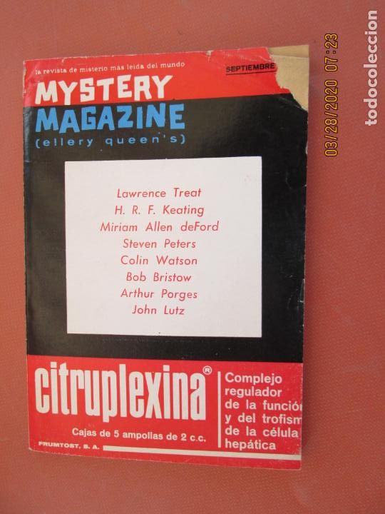 Collezionismo di Riviste e Giornali: MYSTERY MAGAZINE (ELLERY QUUEN&acute;S) LA REVISTA DE MISTERIO MAS LEIDA - SEPTIEMBRE 1967