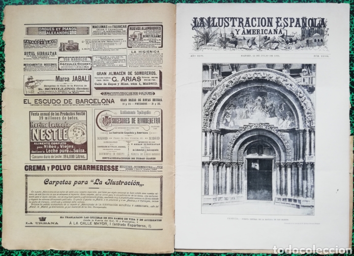 Coleccionismo de Revistas y Peri&oacute;dicos: ILUS. ESPA&Ntilde; 1902 VENECIA, Aduana y Estaci&oacute;n Ferrocarril c/ Arag&oacute;n BARCELONA. Instituto ZAMORA