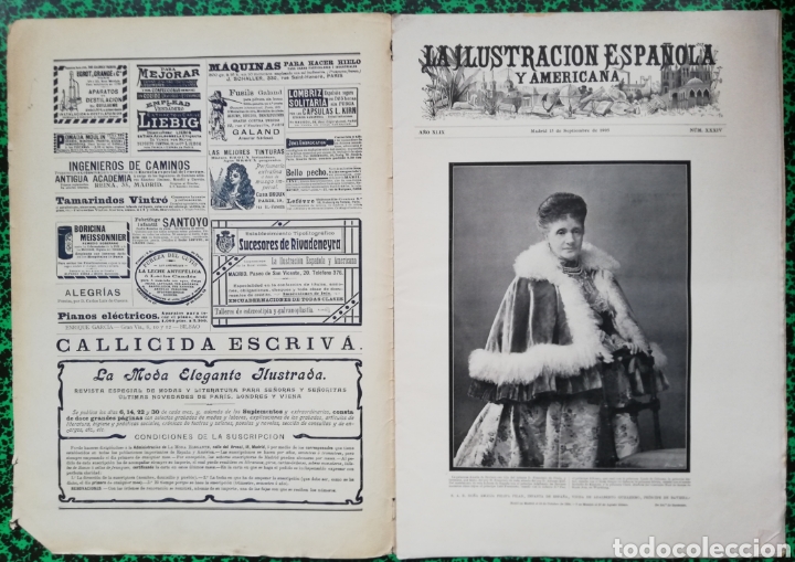 Collectionnisme de Revues et Journaux: ILUS. ESPA&Ntilde; 1905 SAN SEBASTI&Aacute;N, rio Urumea. ZARAGOZA, el rio. Numancia. Autografos escritores S-XVII