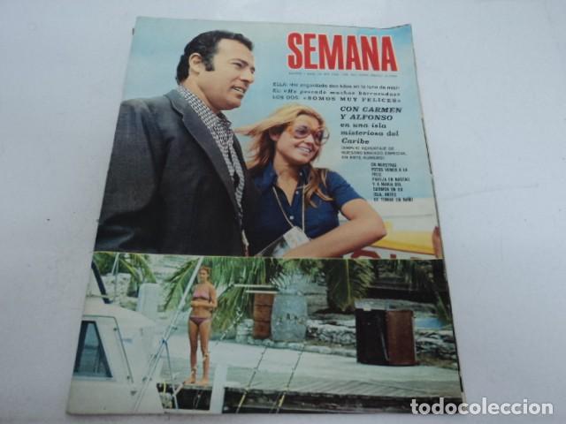 Coleccionismo de Revistas y Peri&oacute;dicos: REVISTA SEMANA ABRIL 1972 CARMEN Y ALFONSO DE BORBON JANE FONDA SALOME MARLON BRANDO