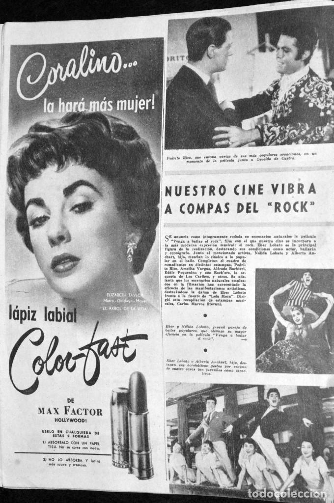 Coleccionismo de Revistas y Peri&oacute;dicos: ELIZABETH LIZ TAYLOR Max Factor PEDRITO RICO recorte ARGENTINA CLIPPING 1958
