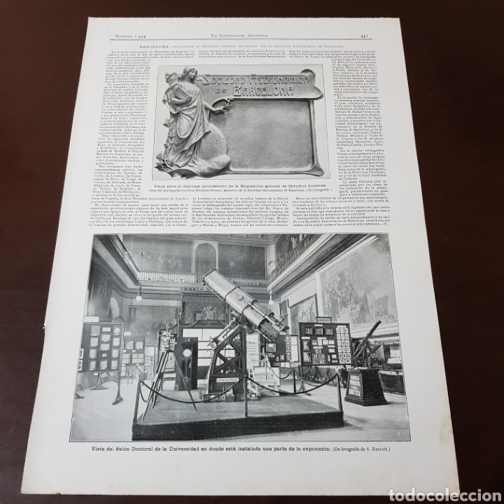 Collezionismo di Riviste e Giornali: A&Ntilde;O 1912 BARCELONA EXPOSICION DE ESTUDIOS LUNARES ORGANIZADA POR LA SOCIEDAD ASTRONOMICA