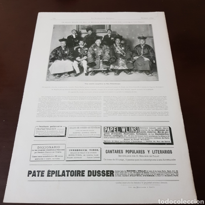 Coleccionismo de revistas y peri&oacute;dicos: A&Ntilde;O 1913 UN NUEVO ESTADO EN ASIA - MONGOLIA EXTERIOR