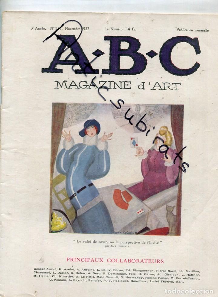 Coleccionismo de Revistas y Peri&oacute;dicos: REVISTA FRANCESA DE ARTE ABC A&Ntilde;O 1927 JACK ROBERTS CAREL LA TOUR BOMBILLA MAZDA WATT