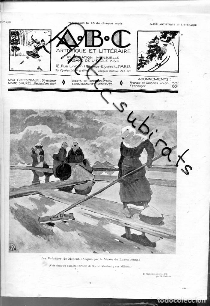 Coleccionismo de Revistas y Peri&oacute;dicos: REVISTA FRANCESA DE ARTE ABC A&Ntilde;O 1929 LOUIS BAILLY  MATHURIN MEHEUT SUZANNE TRUITARD GASTON FOUBERT
