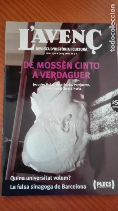 Sammeln von Zeitschriften und Zeitungen: Revista Aven&ccedil; n&ordm; 270 Juny 2002 Moss&egrave;n Cinto Verdaguer / La falsa sinagoga de Barcelona