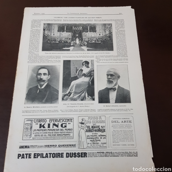 Collezionismo di Riviste e Giornali: VALENCIA A&Ntilde;O 1912 - LOS JUEGOS FLORALES DE ( LO RAT PENAT )