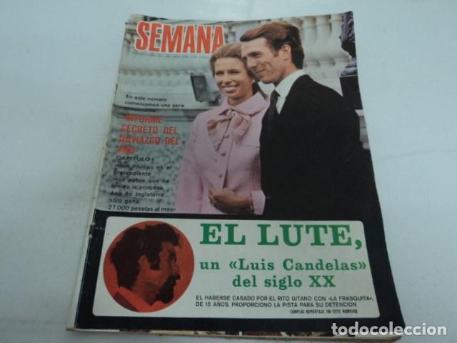 Coleccionismo de Revistas y Peri&oacute;dicos: REVISTA SEMANA JUNIO 1973 REPORTAJE DE EL LUTE SANDRA SIMONE ALAIN DELON WILLIAN CONRAD