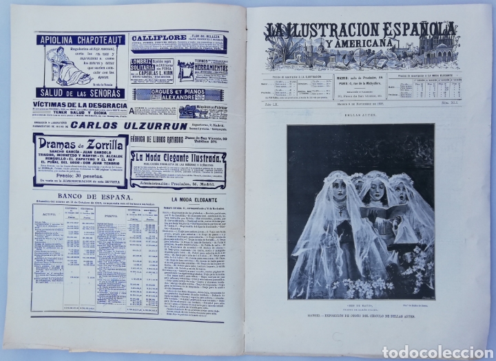 Coleccionismo de Revistas y Peri&oacute;dicos: ILUS. ESPA&Ntilde;OLA - 1908 - ZARAGOZA (Monumento de LOS SITIOS Y AGUSTINA) - MADRID ( Expo oto&ntilde;o - &Oacute;pera)