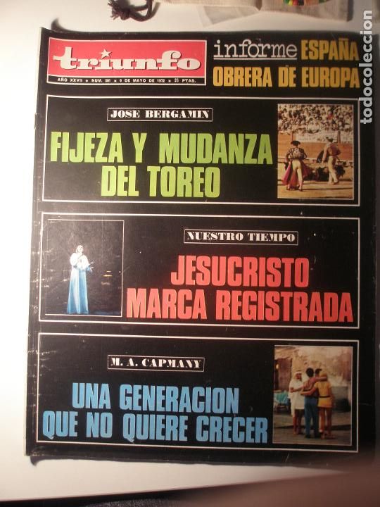 Collezionismo di Riviste e Giornali: Triunfo  N&ordm; 501 06/05/72