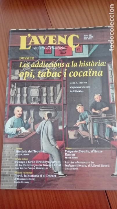 Collezionismo di Riviste e Giornali: Revista Aven&ccedil; n&ordm; 223 Mar&ccedil; 1998 Opi, tabac i coca&iuml;na /el t&egrave;quila / Decret d'Humanitats E. Aguirre