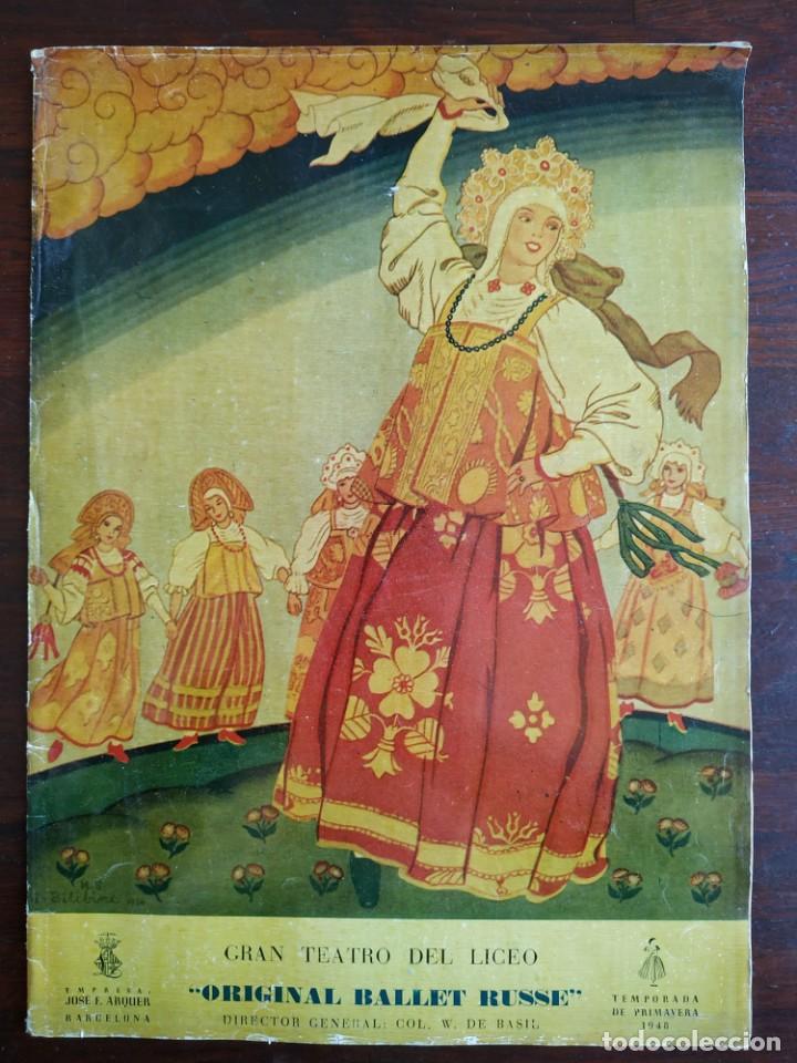 Collection Magazines and Newspapers: Programa del gran teatro del liceo temporada de primavera 1948. Compa&ntilde;&iacute;a de ballets Original Ballet