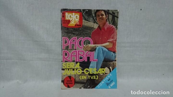Colecionismo de Revistas e Jornais: REVISTA SEMANAL TELE SIETE, N&deg; 29, PACO RABAL