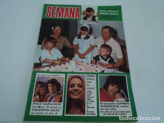 Coleccionismo de Revistas y Peri&oacute;dicos: REVISTA SEMANA JUNIO 1977 MARIBEL BENITEZ CARMEN SEVILLA ALFREDO EVANGELISTA FESTIVAL DE CANNES
