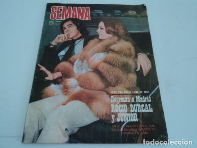 Coleccionismo de Revistas y Peri&oacute;dicos: REVISTA SEMANA FEBRERO 1970 ROCIO DURCAL JUNIOR SONIA BRUNO SALOME ROCIO JURADO BB BARDOT