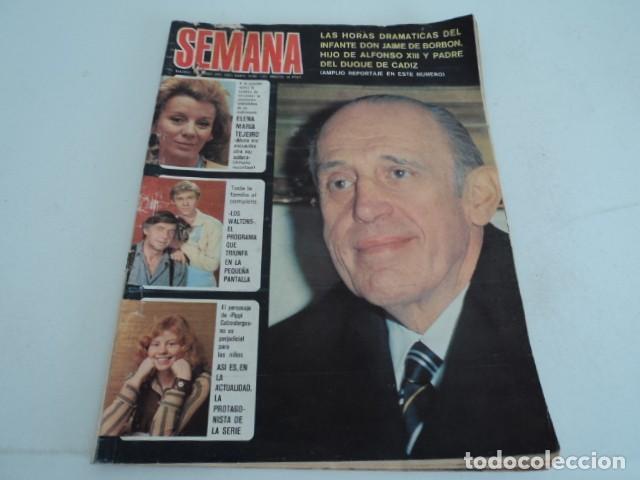 Coleccionismo de Revistas y Peri&oacute;dicos: REVISTA SEMANA MARZO 1975 JAIME DE BORBON PIPI CALZASLARGAS LOS WALTONS ROCIO DURCAL