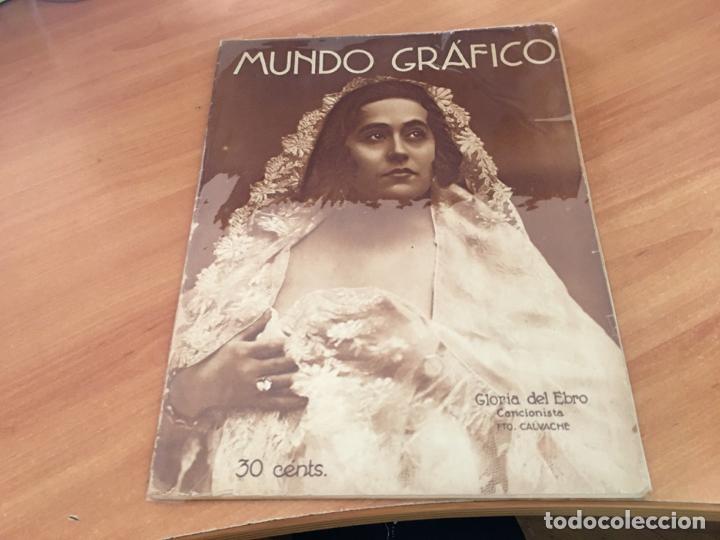 Coleccionismo de Revistas y Peri&oacute;dicos: MUNDO GRAFICO 1 MARZO 1922 GLORIA DEL EBRO, ASESINOS DATO MADRID, FUTBOL REAL IRUN (AB-2)