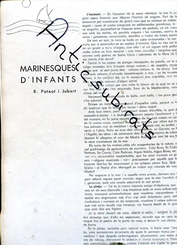 Collezionismo di Riviste e Giornali: REVISTA 1936 RAFAEL PATXOT JUBERT  ALSINA AMILS JOSEP GAUSACHS EMILI GRAU SALA MONTSERRAT CASANOVA