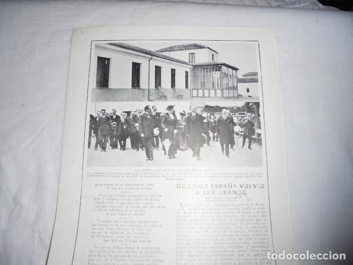 Collection Magazines and Newspapers: EL SANATORIO DE HUMERA ENTREGADO A LA REINA POR LA LUCHA ANTITUBERCULOSA  HOJA BLANCO Y NEGRO 1915