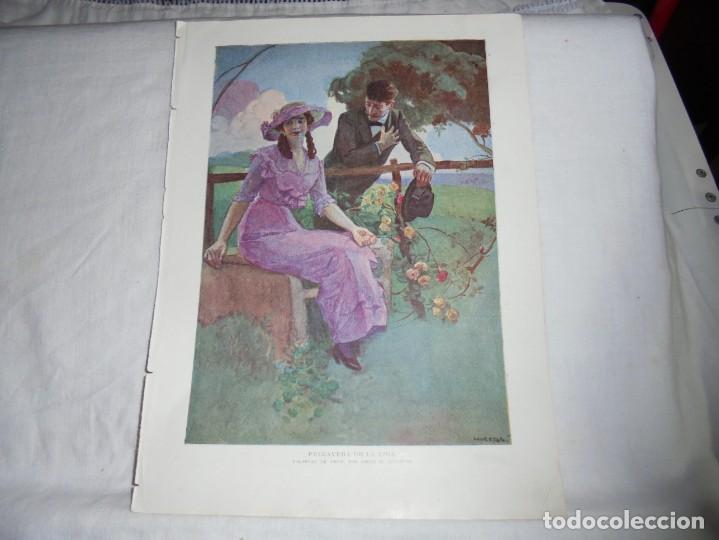 Collectionnisme de Revues et Journaux: PRIMAVERA DE LA VIDA PALABRAS DE AMOR POR ANGEL HUERTAS  HOJA BLANCO Y NEGRO 1915