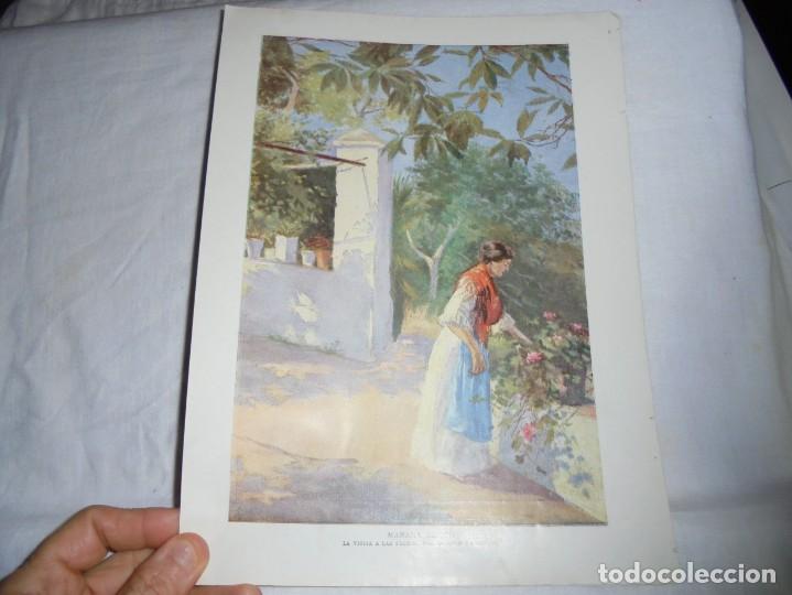 Coleccionismo de Revistas y Peri&oacute;dicos: MA&Ntilde;ANA DE SOL LA VISITA A LAS FLORES POR ANTONIO BURGOS HOJA BLANCO Y NEGRO 1915