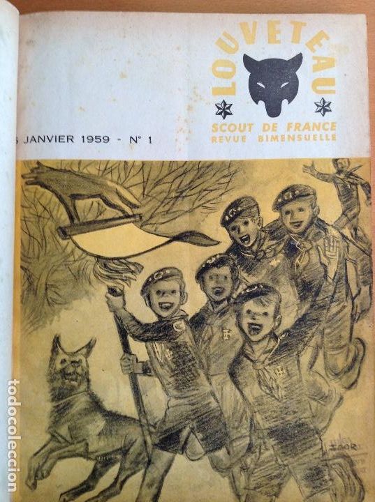 Colecionismo de Revistas e Jornais: LOUVETEAU SCOUT DE FRANCE REVISTA BIMENSUAL TODO EL A&Ntilde;O 1959 EN UN TOMO