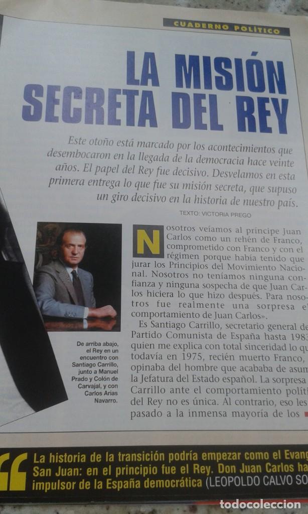 Collectionnisme de Revues et Journaux: LA MISION DEL REY EN LA TRANSICION. VICTORIA PREGO. RECORTE 18 PAGINAS