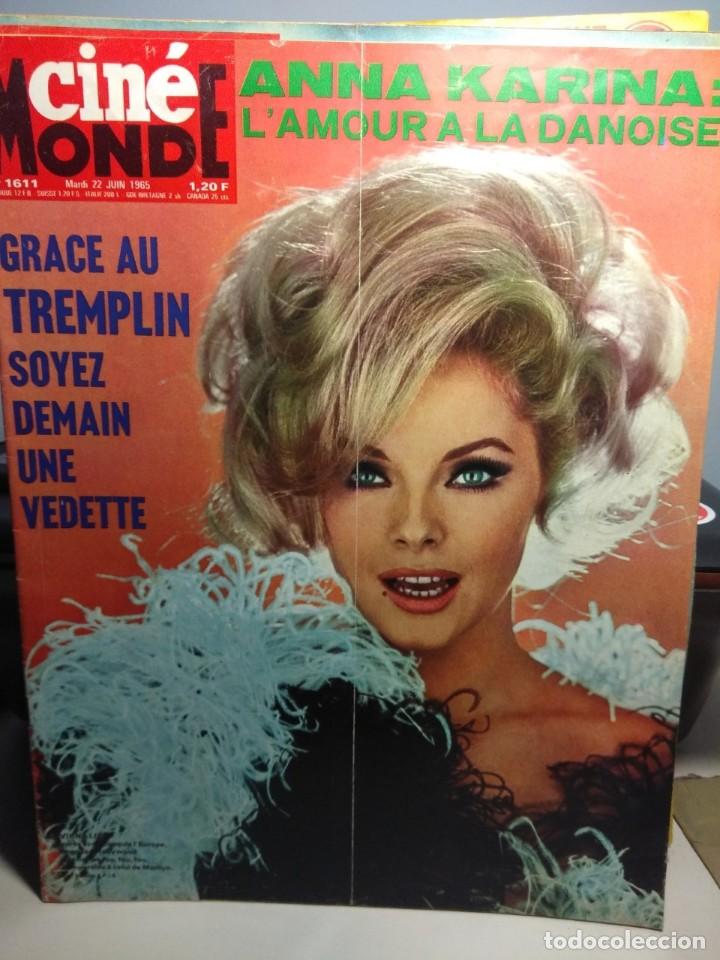 Collectionnisme de Revues et Journaux: CINEMONDE : VIRNA LISI + ANNA KARINA + BOGART + FRAN&Ccedil;OISE HARDY + ADAMO + GUY BEART