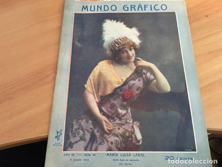 Coleccionismo de Revistas y Peri&oacute;dicos: MUNDO GRAFICO 9 JULIO 1913 MARIA LUISA LABAL, GUERRA DEL RIF (COIB76)