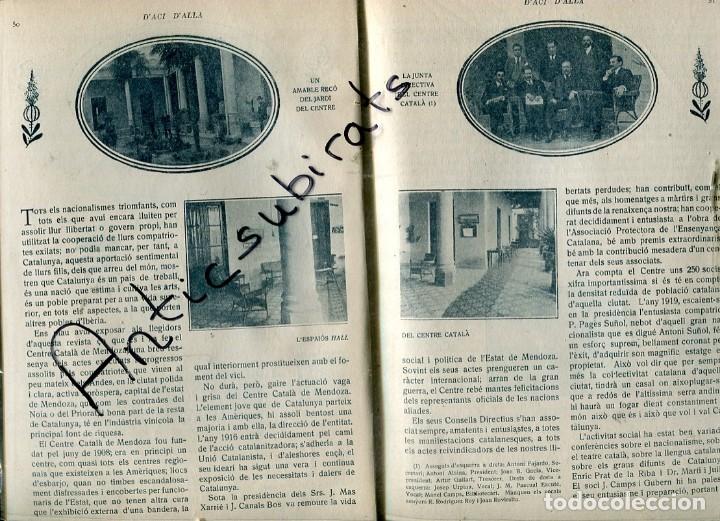 Coleccionismo de revistas y peri&oacute;dicos: REVISTA ANY 1921 ELS CASAL CATALA DE MENDOZA ARGENTINA INDIANOS APICULTURA A TOSSA DE MAR