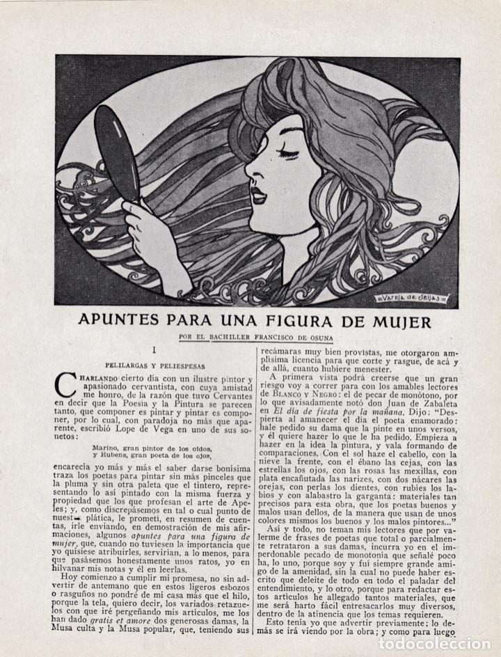 Coleccionismo de Revistas y Peri&oacute;dicos: Apuntes para una figura de mujer ( I) / Francisco de Osuna; il. Varela de Seijas - 1919