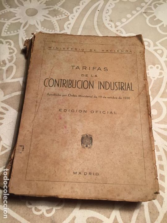 Coleccionismo de Revistas y Peri&oacute;dicos: Antigua revista / libro tarifas de la contribuci&oacute;n Industrial a&ntilde;o 1950 edicion oficial