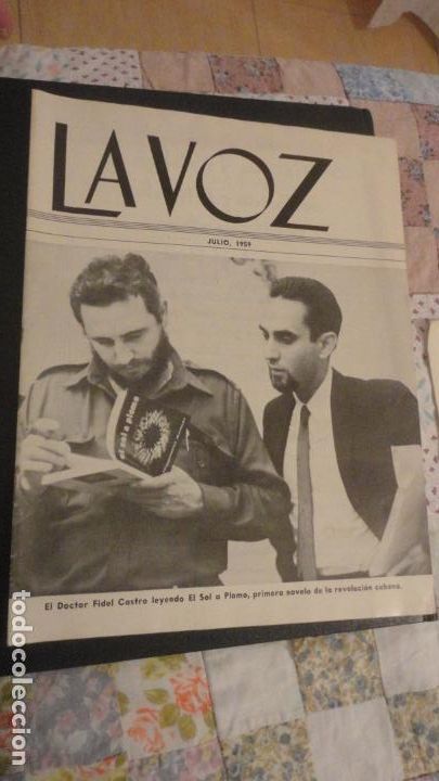 Coleccionismo de Revistas y Peri&oacute;dicos: REVISTA LA VOZ.LAS AMERICAS PUBLISHING CO.NEW YORK.1959.FIDEL CASTRO.FRANCISCO AYALA.J.LUIS BORGES.