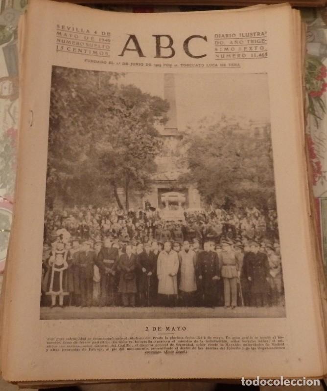 Coleccionismo de Revistas y Peri&oacute;dicos: ABC SEVILLA, 4 MAYO 1940, FIESTA 2 DE MAYO, WWII, ETC..15 PAGINAS