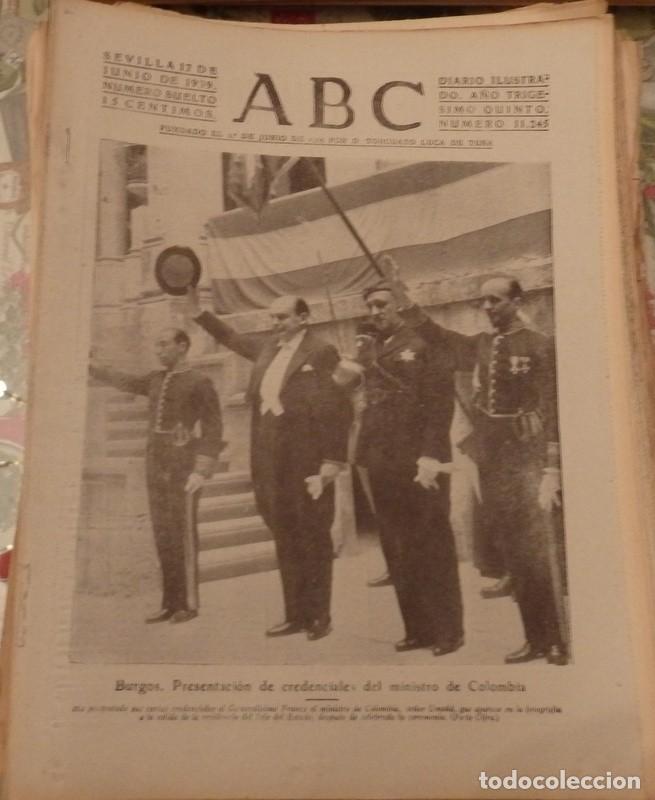 Coleccionismo de Revistas y Peri&oacute;dicos: ABC SEVILLA, 17 JUNIO 1939, PE&Ntilde;ARROYA, SERRANO SU&Ntilde;ER EN ZARAGOZA,ETC...20 PAGINAS