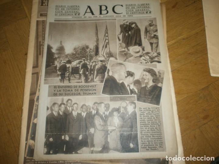 Coleccionismo de Revistas y Peri&oacute;dicos: Peri&oacute;dico ABC 18 abril 1945  Entierri de Roosevelt toma posesi&oacute;n Truman