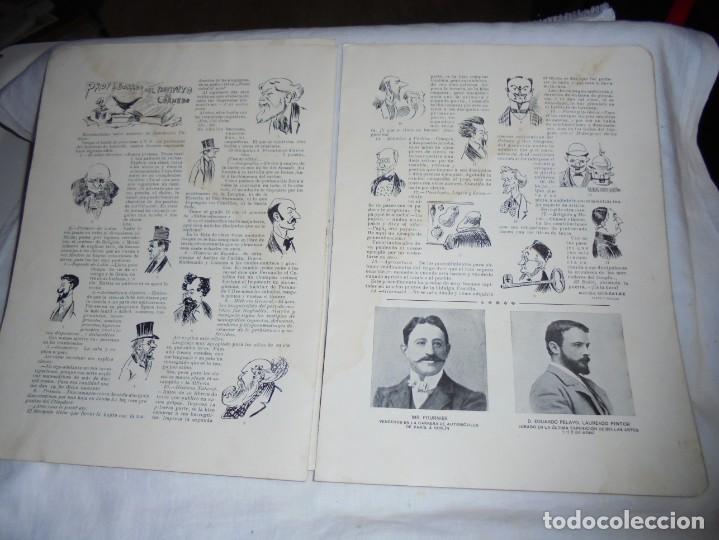 Coleccionismo de revistas y peri&oacute;dicos: PROFESORADO DEL INSTITUTO DE LORNEDO 2 HOJAS DE REVISTA NUEVO MUNDO 1901