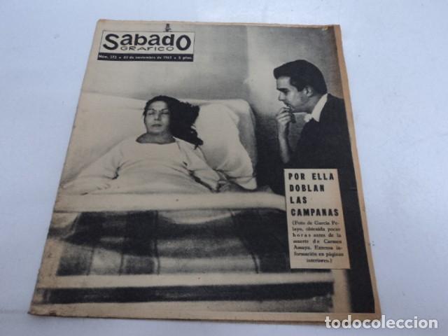 Coleccionismo de Revistas y Peri&oacute;dicos: REVISTA ANTIGUA SABADO GRAFICO NOVIEMBRE 1963 MUERTE DE CARMEN AMAYA SOFIA LOREN