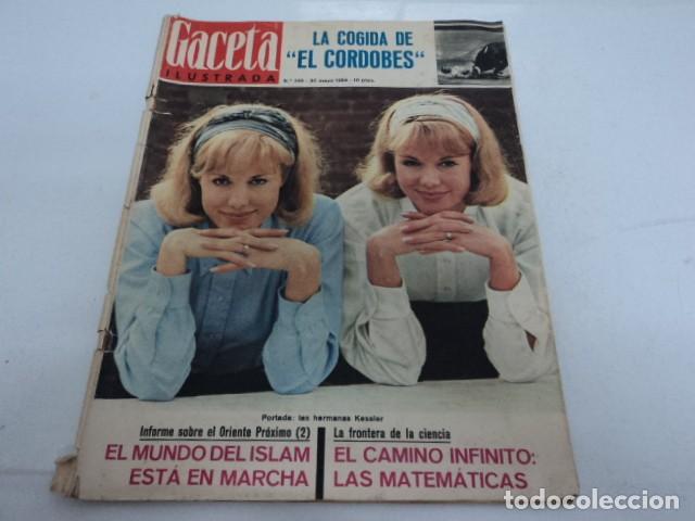 Coleccionismo de revistas y peri&oacute;dicos: REVISTA ANTIGUA GACETA ILUSTRADA MAYO 1964 COGIDA EL CORDOBES DESFILE FUERZAS FRANCO SARA MONTIEL