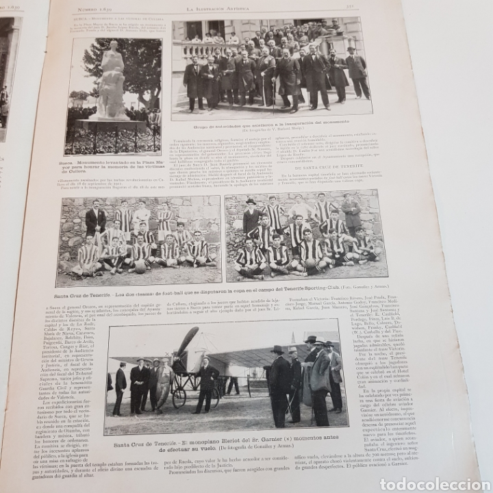 Collezionismo di Riviste e Giornali: A&Ntilde;O 1913 INTERESANTE ARTICULO PARTIDO FUTBOL ( VICTORIA TENERIFE ) RESE&Ntilde;A PRIMERA FIESTA DE AVIACI&Oacute;N