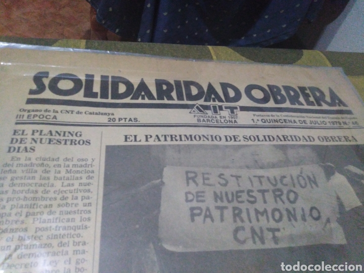 Sammeln von Zeitschriften und Zeitungen: Peri&oacute;dico antiguo-Solidaridad obrera, AIT, 1979,N46