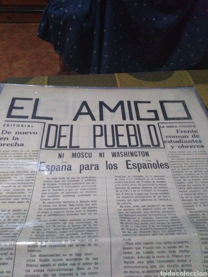 Collection Magazines and Newspapers: ANARQUISMO, Lote de 4 pasquines, peri&oacute;dico EL AMIGO DEL PUEBLO, A&Ntilde;O 1961,A&Ntilde;O COMPLETO