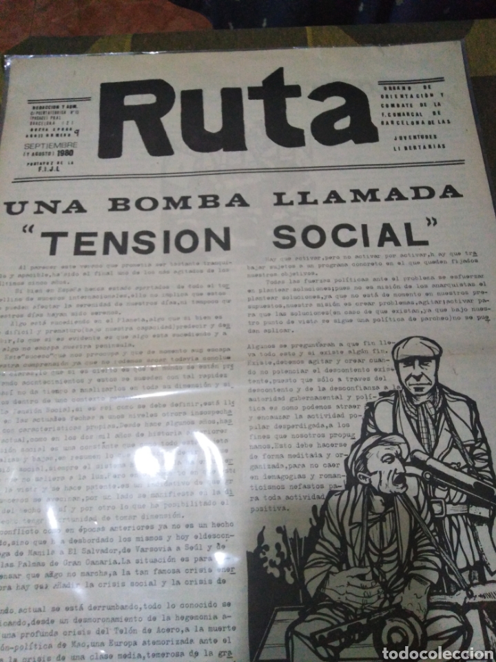 Collection Magazines and Newspapers: PERI&Oacute;DICO LIBERTARIO ANARQUISTA RUTA, a&ntilde;oII, n9, 1980,septiembre y agosto