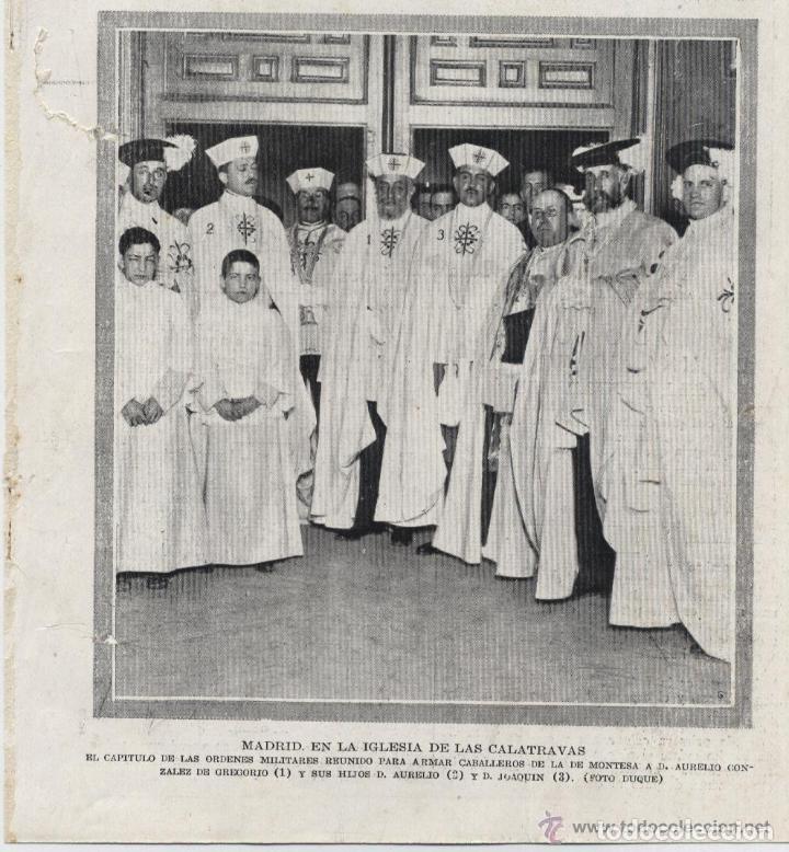 Coleccionismo de Revistas y Peri&oacute;dicos: * &Oacute;RDENES MILITARES * MONTESA * CALATRAVA * D. Aurelio Gonz&aacute;lez de Gregorio - 1920