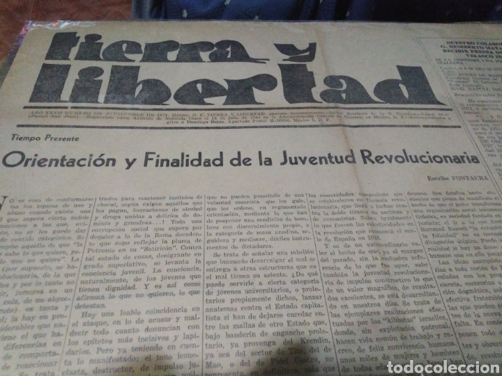 Collection Magazines and Newspapers: Peri&oacute;dico libertario anarquista, TIERRA Y LIBERTAD, n338, 1971