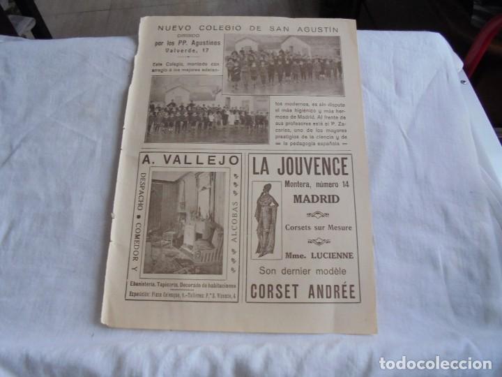 Coleccionismo de Revistas y Peri&oacute;dicos: NUEVO COLEGIO DE SAN AGUSTIN EN MADRID VALVERDE 17/PUBLICIDAD VARIA HOJA DE REVISTA NUEVO MUNDO 1915