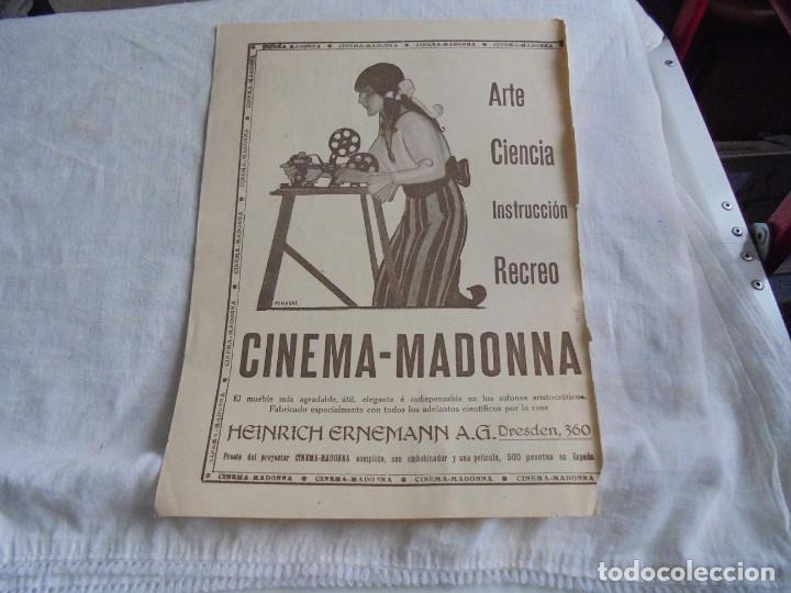 Coleccionismo de Revistas y Peri&oacute;dicos: PUBLICIDAD CINEMA-MADONNA/PORTLAND IBERIA CEMENTO HOJA DE REVISTA NUEVO MUNDO 1915