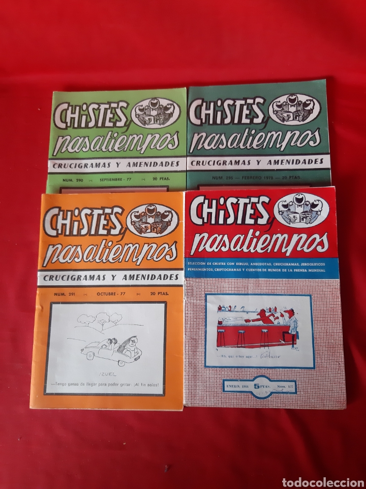 Coleccionismo de revistas y peri&oacute;dicos: Lote de 4 libritos chistes y pasatiempos de los a&ntilde;os 60 y 70