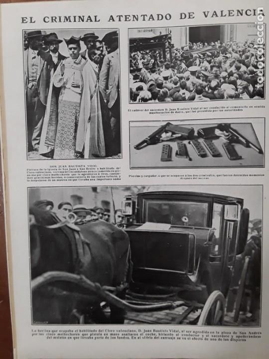 Collezionismo di Riviste e Giornali: ASESINATO PARROCO JUAN BAUTISTA VIDAL EJECUCION VALENCIA ALHUCEMAS AXDIR ABD-EL-KRIM YEBEL MAL 1925